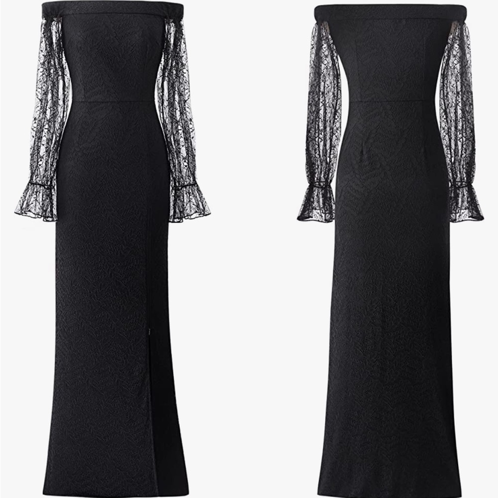 Womens Formal Off Shoulder Bell Sleeve Evening Wedding Party Maxi Dress (NWT)